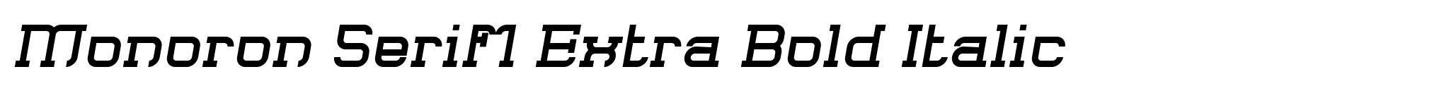 Monoron Serif1 Extra Bold Italic image